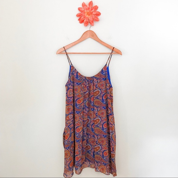 AURA Paisley Strappy Shift Dress - Picture 2 of 8